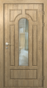 Металлические входные двери со стеклом с МДФ ST-400, цена 45 000  руб.